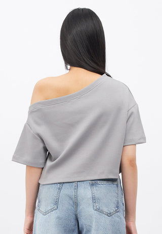 One Shoulder Short Sleeve Top