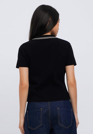 Asymmetric Zip Up Knit Top