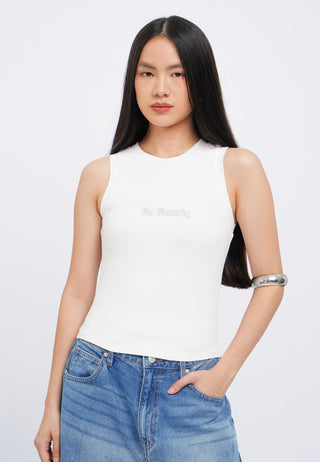Curved Hem Sleeveless Top