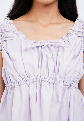 Sleeveless Top with Frill Details