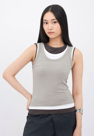 Double Layer Sleeveless Top