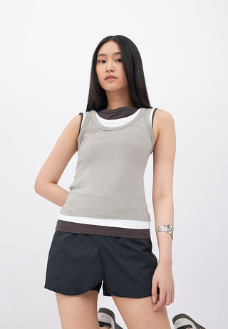 Double Layer Sleeveless Top