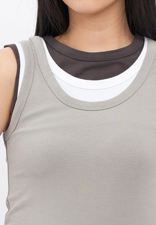 Double Layer Sleeveless Top
