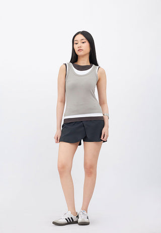 Double Layer Sleeveless Top
