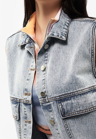 Oversized Denim Vest