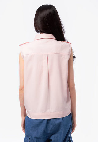 Oversized Twill Vest