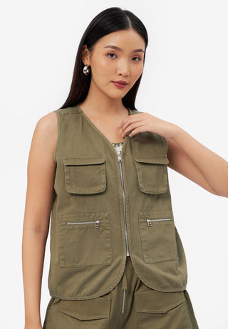 Zipped Utility Vest