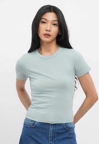 Short Sleeve Basic Fitted T-Shirt