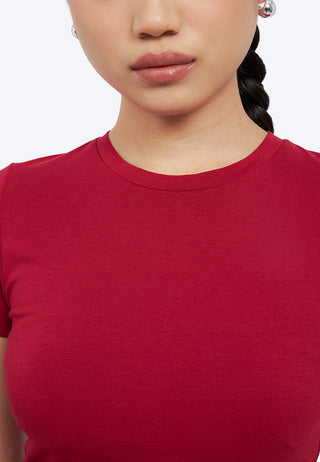 Short Sleeve Fitted Crop T-Shirt