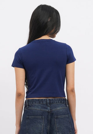 Short Sleeve Fitted Crop T-Shirt