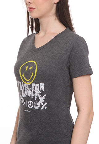 [GIFT NOT FOR SALE] SmileyWorld V-Neck T-Shirt