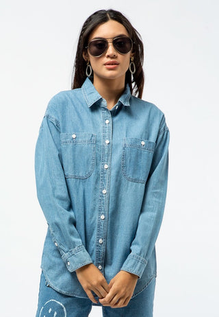 Long Sleeve Denim Shacket