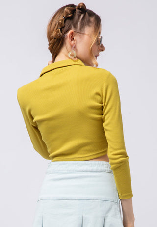 Long Sleeve Top with Ruched Details