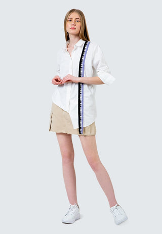 Oversized Shirt with Twill Tape Detail