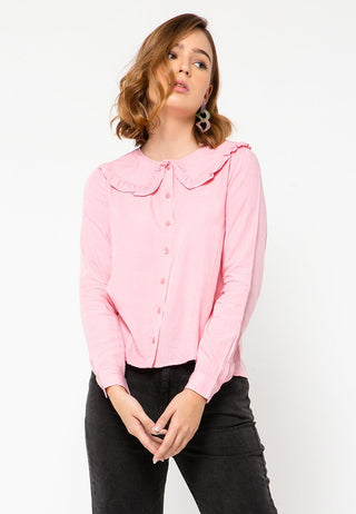 Shirt with Wide Collar