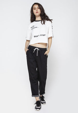 Check Tape Crop Tee