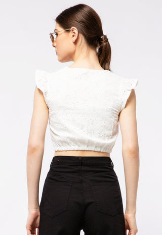 Eyelet Lace Crop Top