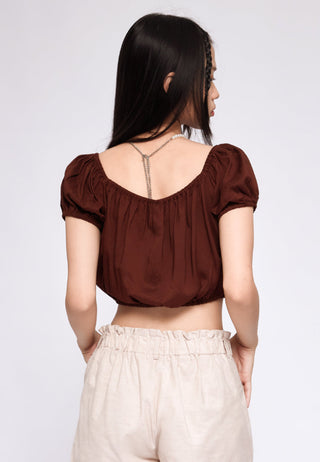 Puff Sleeve Crop Top