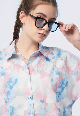 Short Sleeve Printed Boxy Shirt