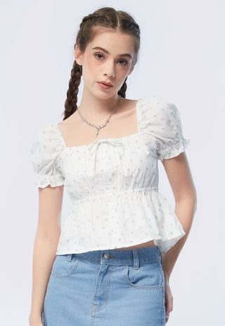 Square Neck Button Up Top