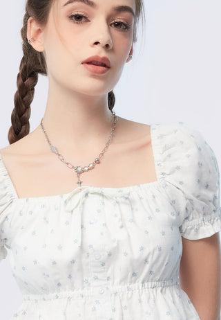 Square Neck Button Up Top