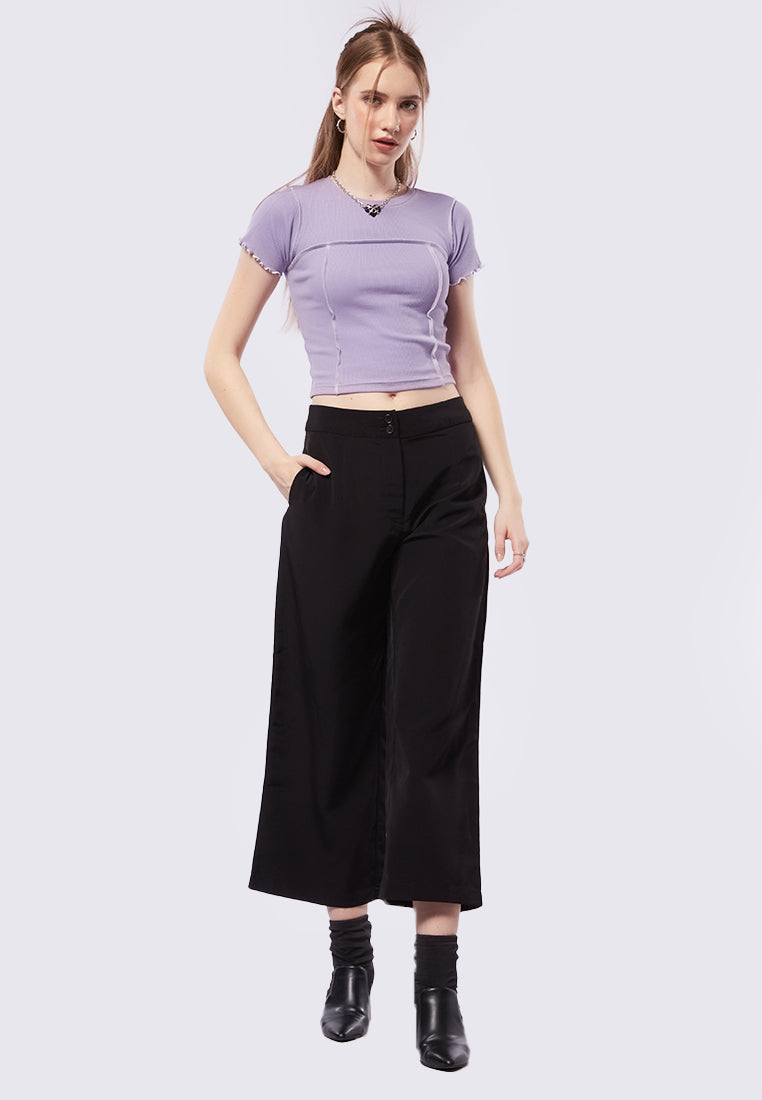 Button Pocket Culottes Pants main image 1