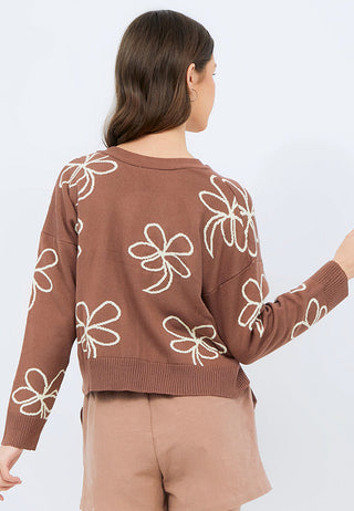 Floral Knit Cardigan
