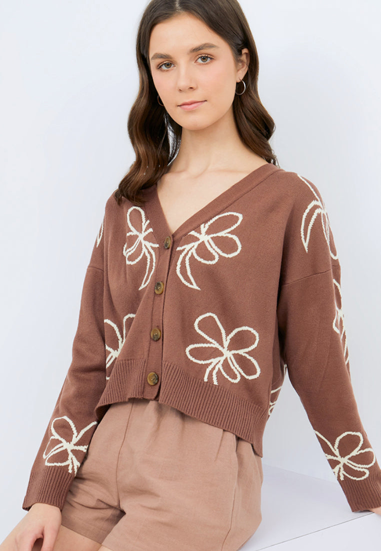 Color Box Cardigan Floral Knit Cardigan – COLORBOX - Indonesia