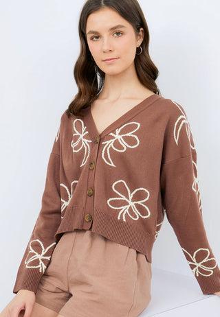 Floral Knit Cardigan