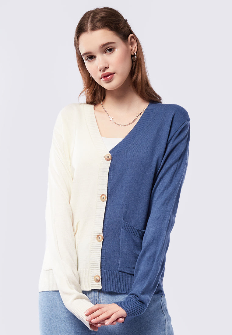 Color Box Cardigan Colorblock Slouchy Cardigan – COLORBOX - Indonesia