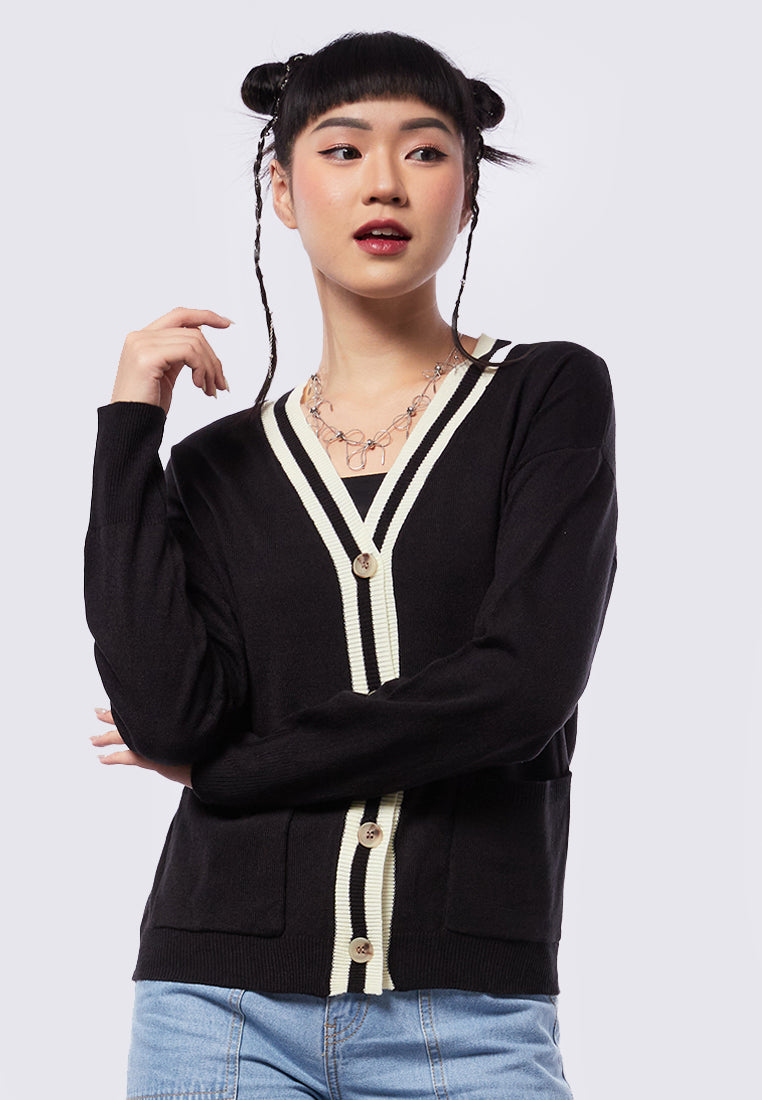 Color Box Cardigan Contrast Lining Slouchy Cardigan – COLORBOX - Indonesia