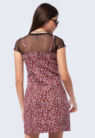 Printed Pinafore Mini Dress