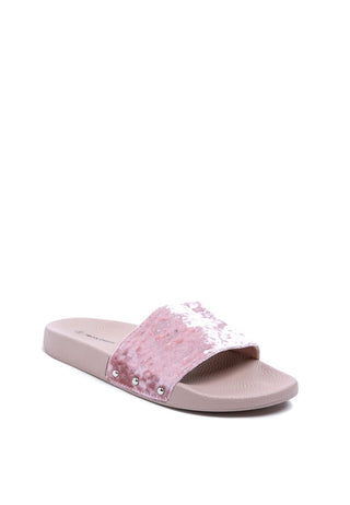 Pink Velvet Sandal