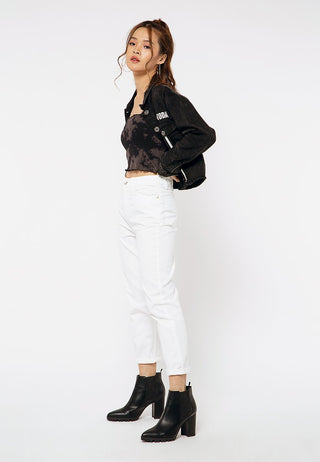 Crop Jacket with Reflective Tape