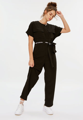 Belted Jumpsuit with Pocket