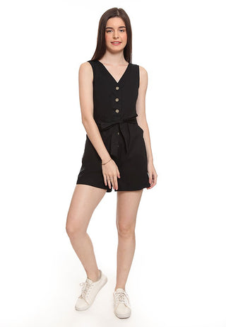 Playsuit With With Tie Front