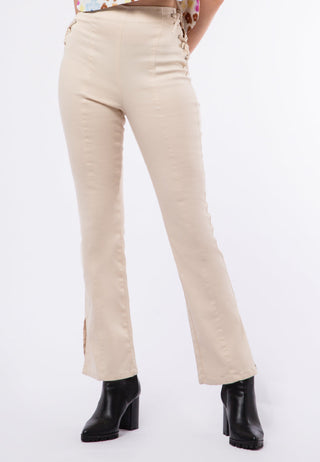 Lace Up Flare Trousers