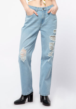 Relaxed Straight Denim Pants