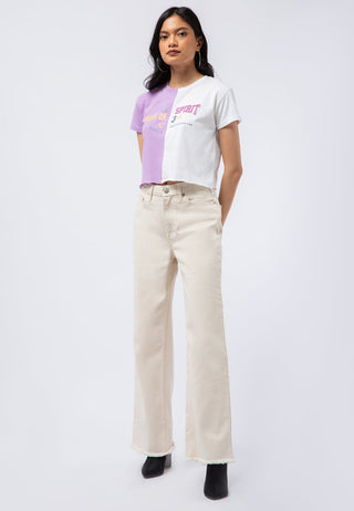 Wide Leg Denim Pants