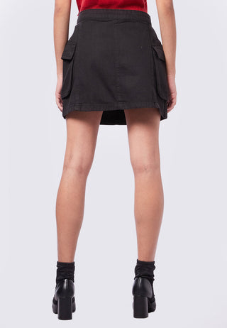Mini Cargo Denim Skirt