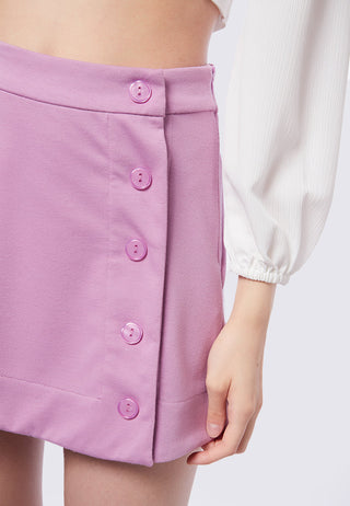Button Up Mini Skirt