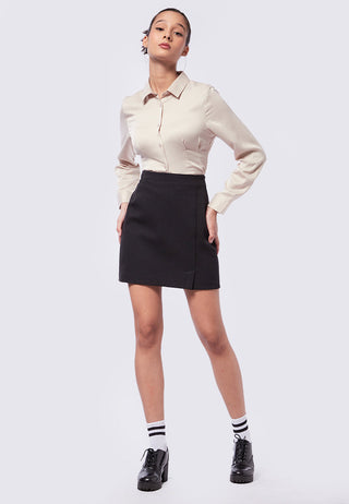Mini Skirt with Slit Details