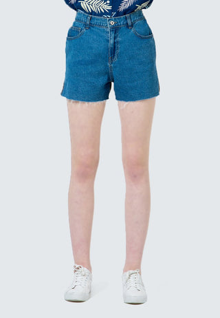 Relaxed Baby Terry Denim Short Pants