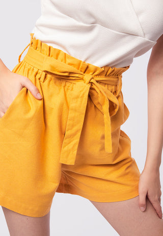 Paperbag Shorts with Belt Details