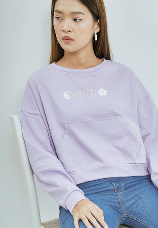 Graphic Crop Sweatshirt