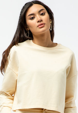 Long Sleeve Crop Sweatshirt