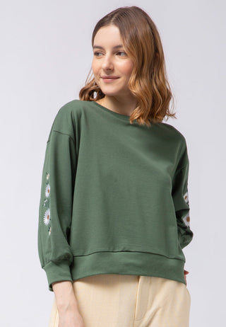Embroidered Oversized Sweatshirt