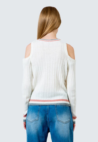 Cold Shoulder Crop Sweater