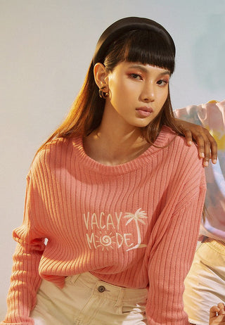 Asymmetric Sweater with Embroidery