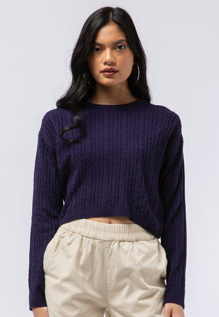 Cable Knit Long Sleeve Sweater